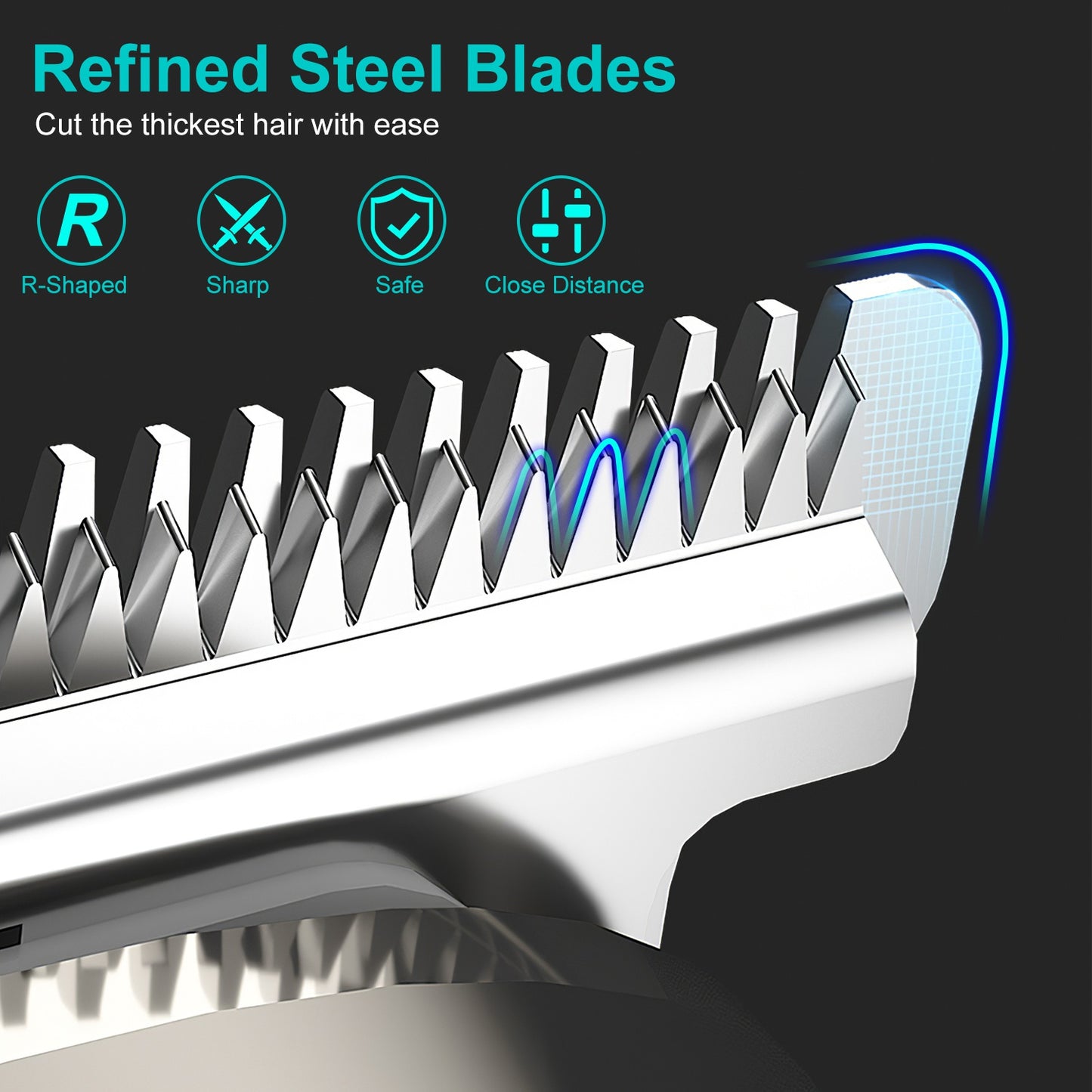 1Set All In One Beard Trimmer For Men With 5 Trimmer Heads IPX5 Waterproof Electric Razor For Face Nose Body Beard Cordless Hair Shaver Clipper Grooming Kit For Men Husband Father