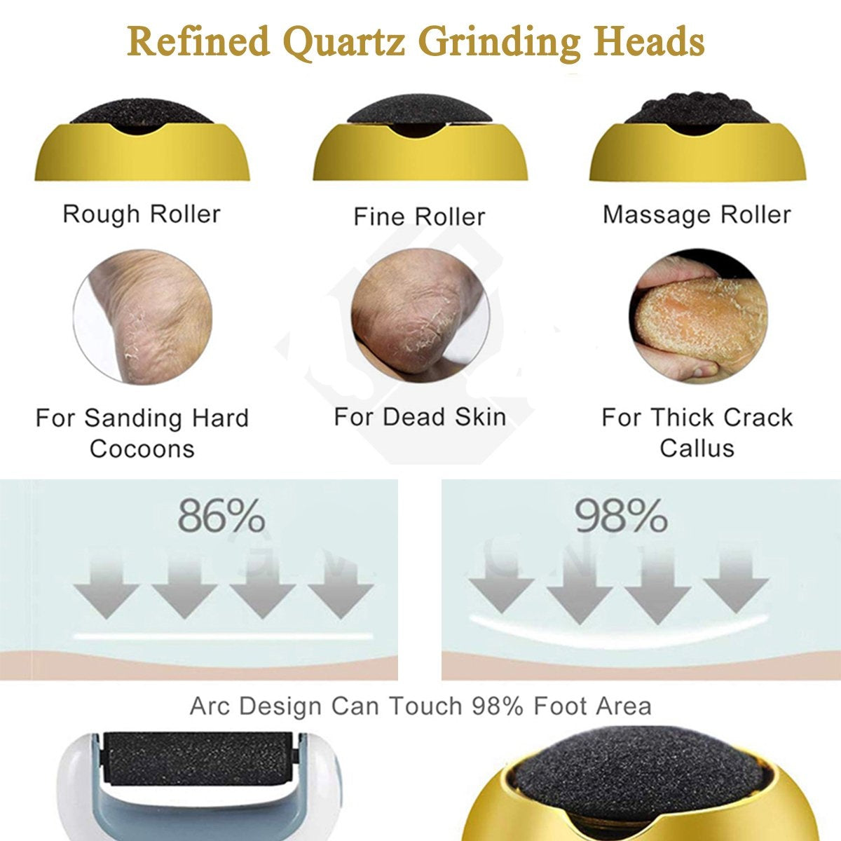 Electric Foot Grinder Vacuum Foot Grinding Machine Exfoliating Dead Skin Callus Remover Foot Care